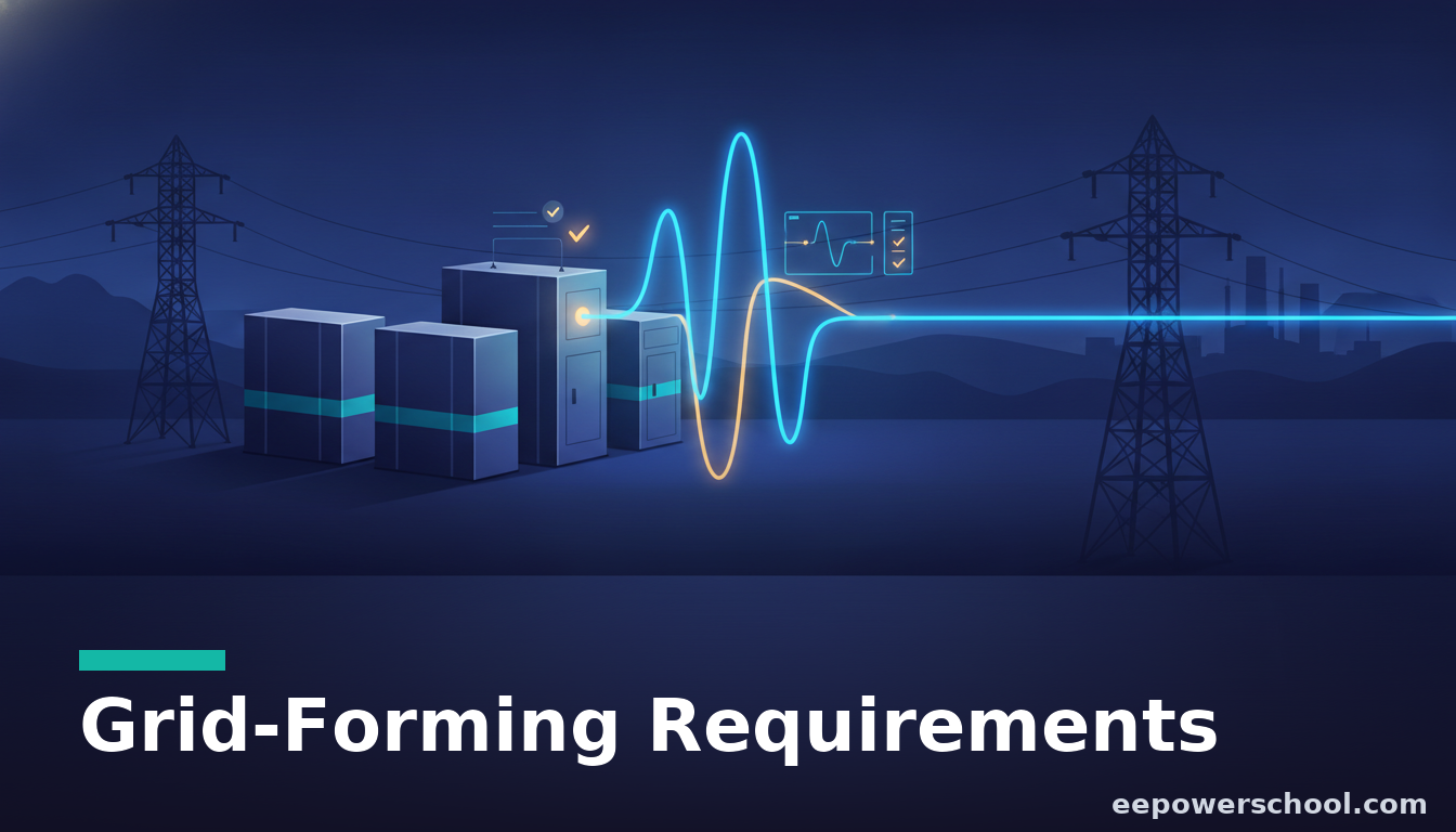 Grid-forming inverter requirements: an inverter forming grid voltage and passing compliance tests