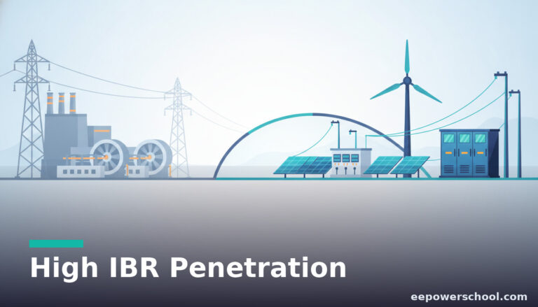 High IBR penetration concept: a power grid transitioning from spinning generators to solar, wind and battery inverters