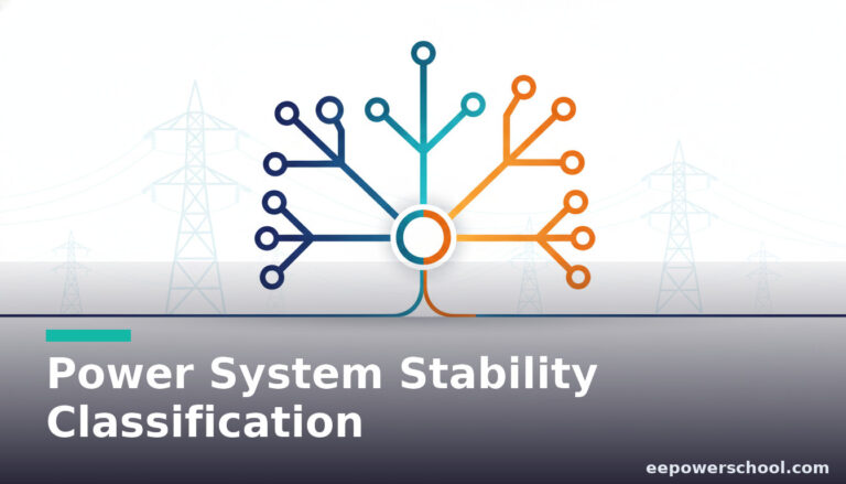 Power system stability classification concept: a branching map of stability types over a power grid