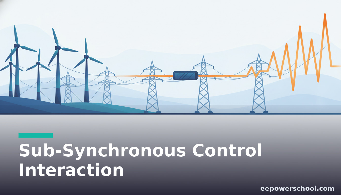 SSCI concept: a wind farm connected through a series-compensated line with a growing sub-synchronous oscillation